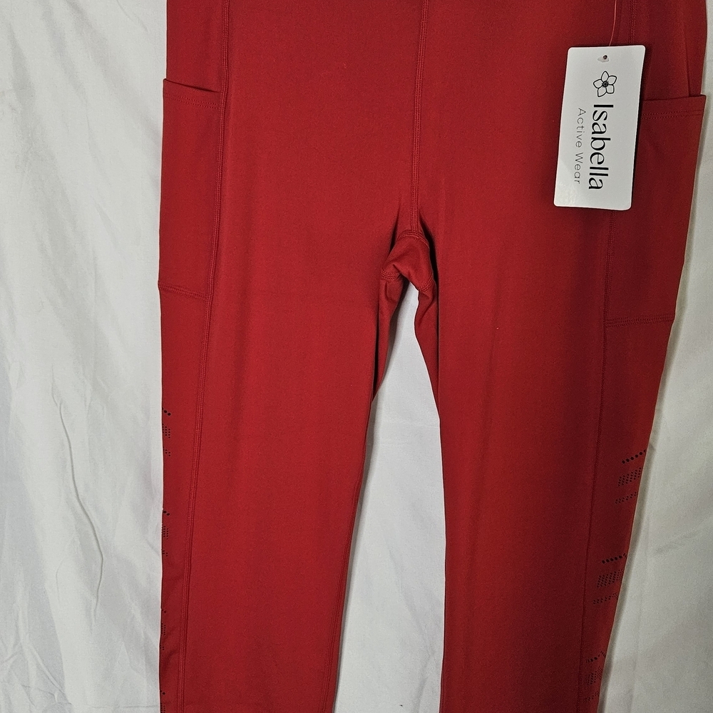 #27 Isabella Bold Red Women's Leggings